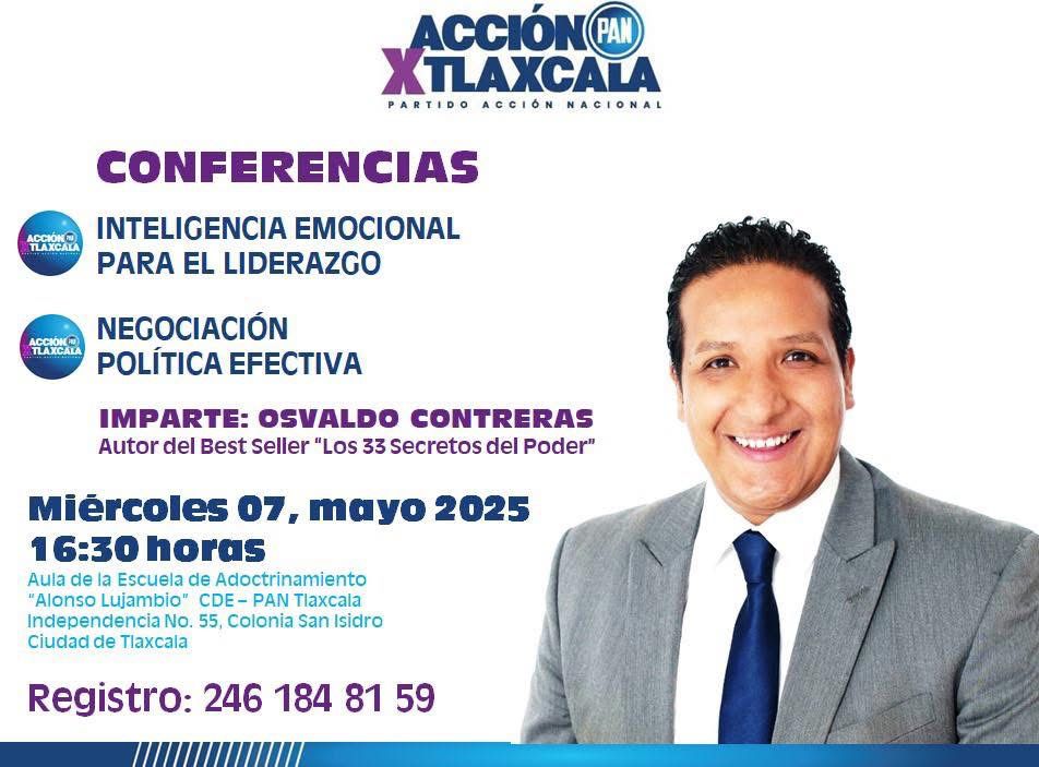 El PAN Tlaxcala fortalece su formación política con magnas conferencias de Osvaldo Contreras